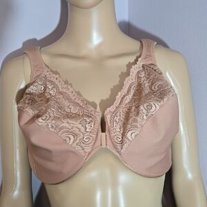 Glamorise Lace Detail Cream Bra